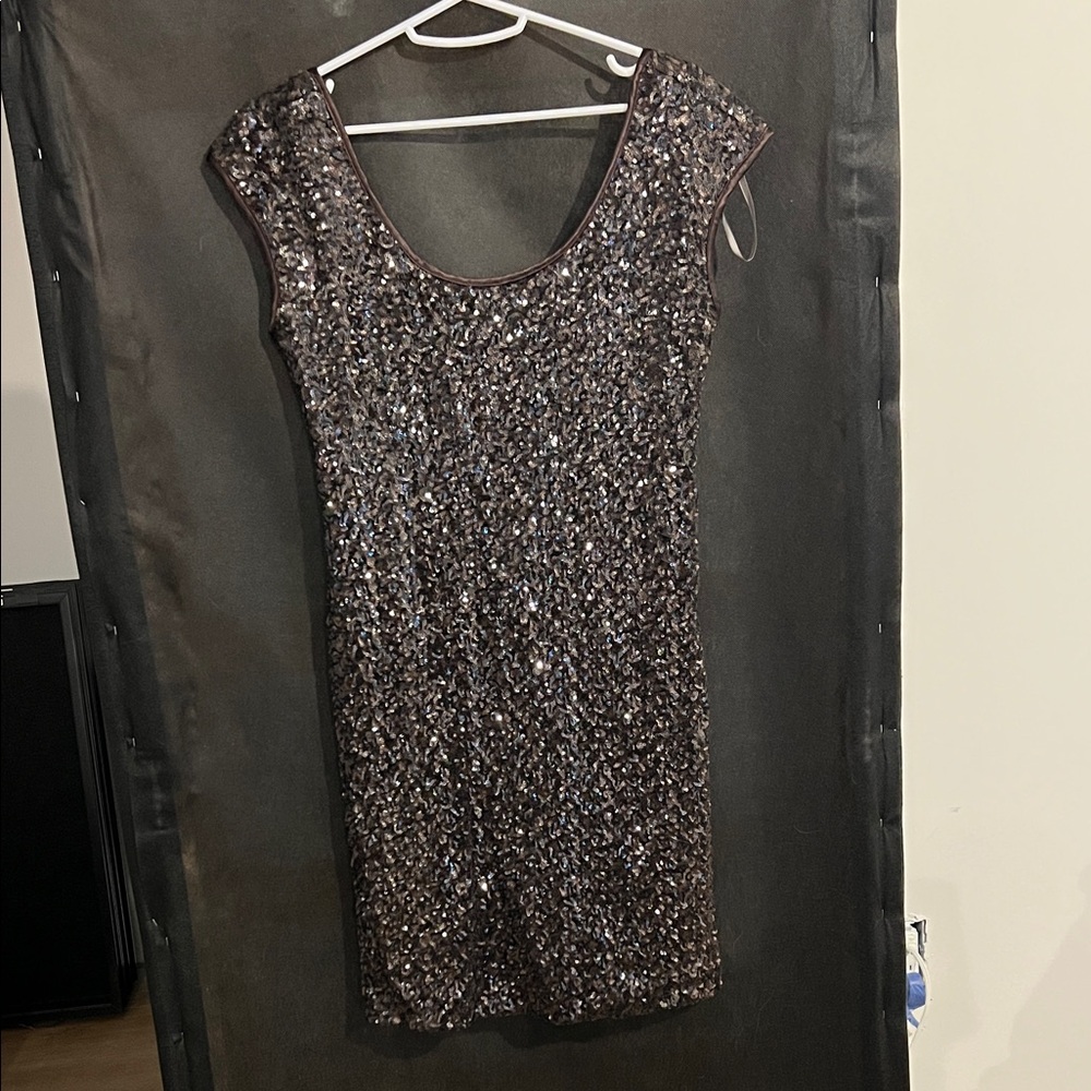 Muse Glittering Brown sequin  Dress